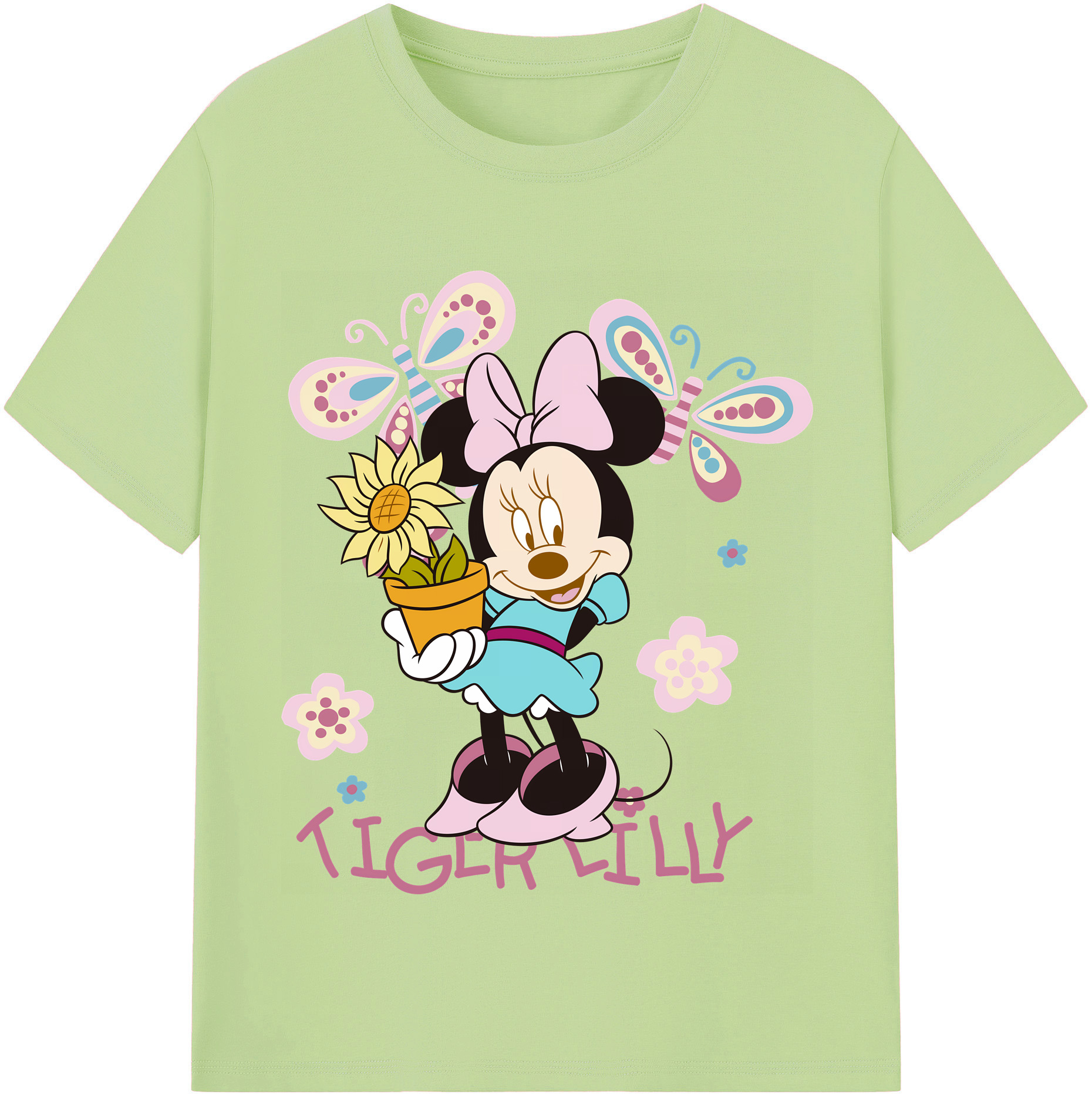 （画像用） ミッキーマウス Mickey Mouse 綿100％半袖Tシャツ（フロントプリント）